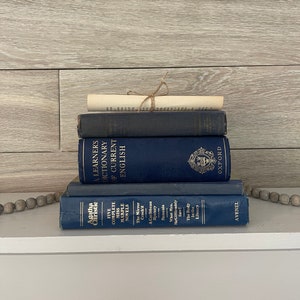 Vintage Books | Vintage Book Stack | Decorative Book Decor | Antique Books | Vintage Decor | Book Stack | Book Bundle | Home Decor