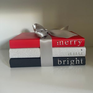 Christmas Book Stack | Winter Decor | Christmas Gifts | Holiday Decor | Christmas Books | Christmas Decor | Winter Time Decor | Holiday Book