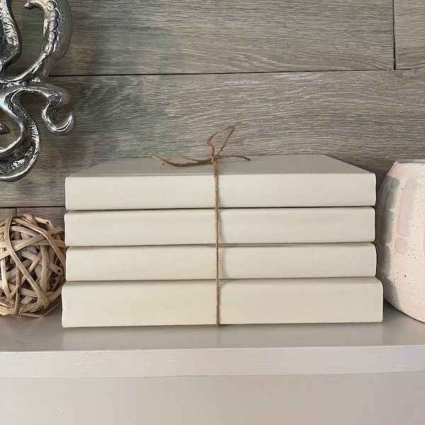 White Decorative Books Etsy