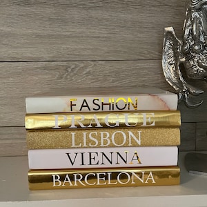 Stack'd Designer Books 5 Set of Books | Customizable Book Stack | Fashion Books | Glam Decor ...