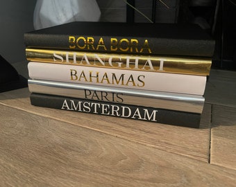 5 Set Of Books | Customizable Book Stack | Fashion Books | Glam Decor Books | Coffee Book Set | Luxurious Book Stack | Personalized Books