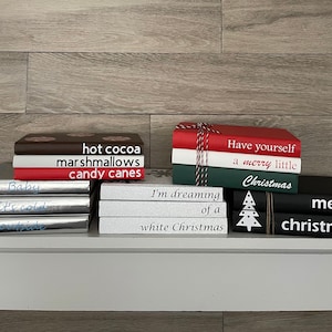 Christmas Book Stack | Winter Decor | Christmas Gifts | Holiday Decor | Christmas Books | Christmas Decor | Winter Time Decor | Holiday Book