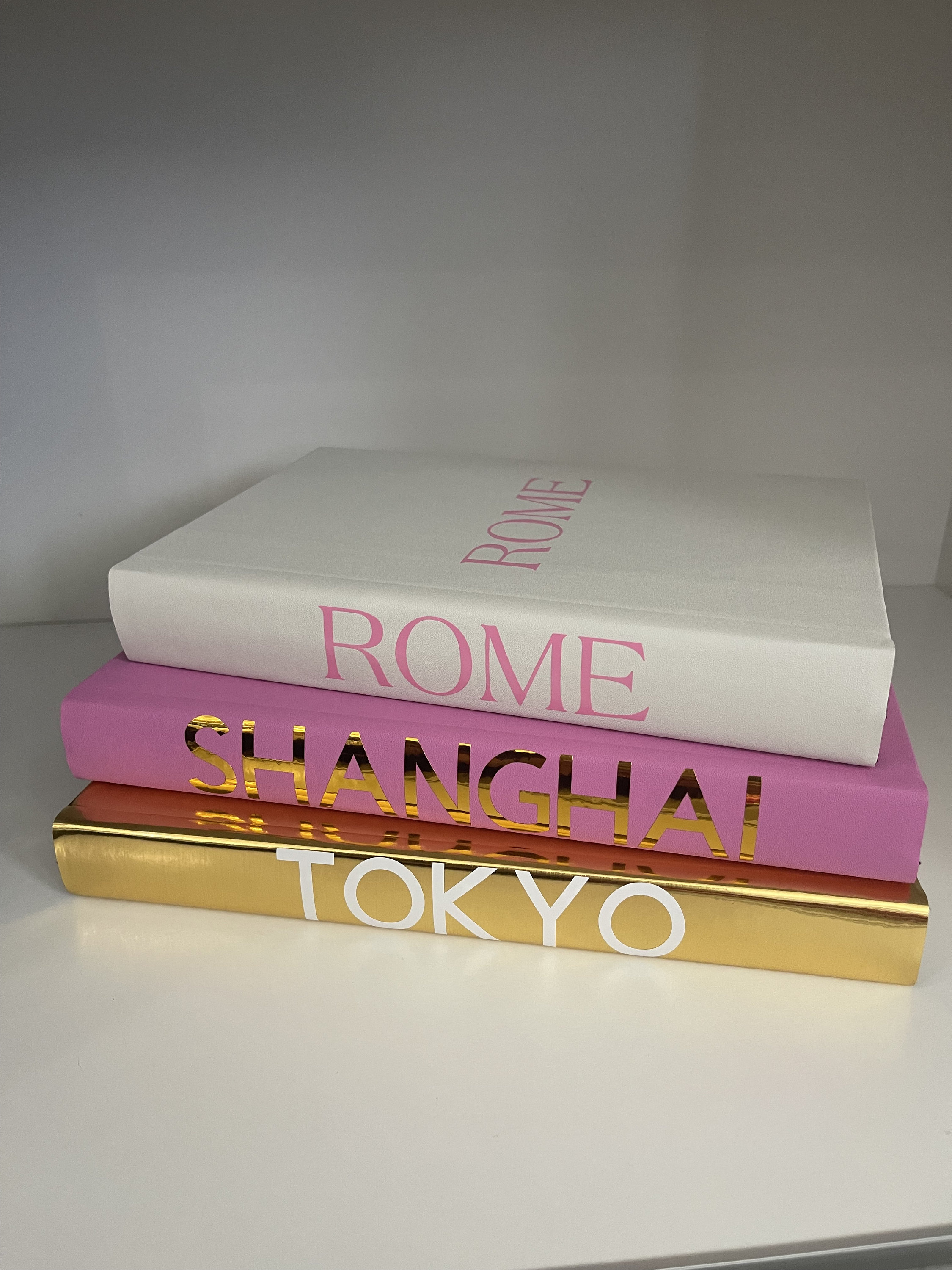 Decorative Coffee Table Book Set | Modern Spine Text, Handmade - Etsy