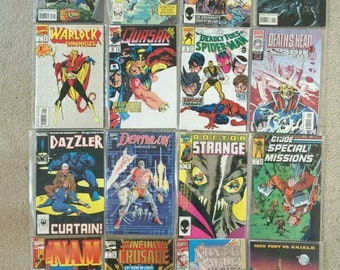 Mystery comic box random titles grab bag box retro lot 90s dc marvel image indie titles 30 comics