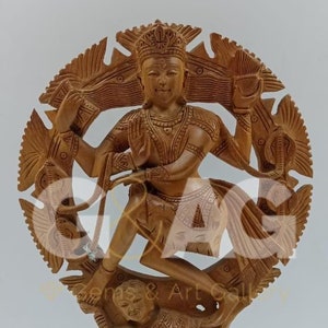 Teak Wood Carved Handmade Lord Shiva / Shiva / Natraj / Handmade / Gifting / Home Decor (12 inches)