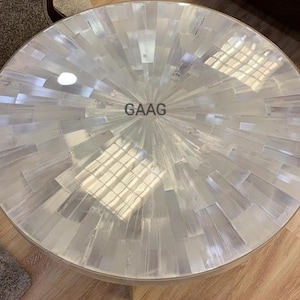 Selenite Round Table Top | Dining Table Top | Coffee Table Top (Customisable)