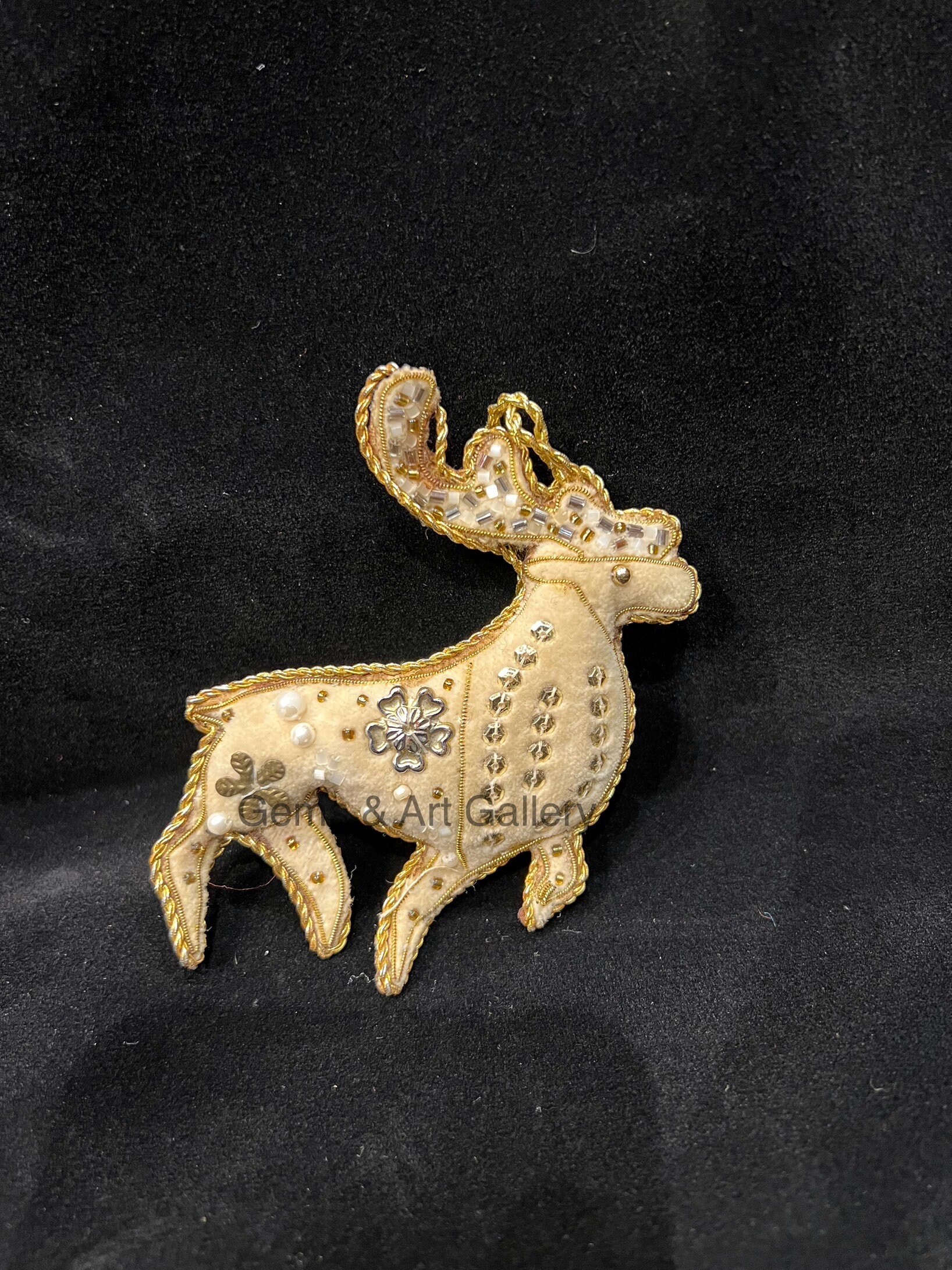 Zardozi Christmas Tree Ornaments | Hand Embroidered Charms