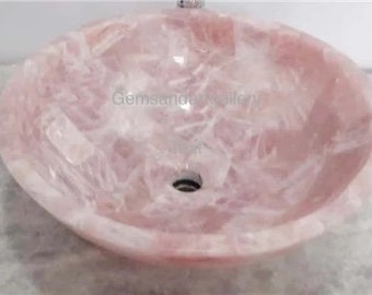 Elegant Rose Quartz Washbasin | Sink | Counter Top | Washbasin  (Customisable)