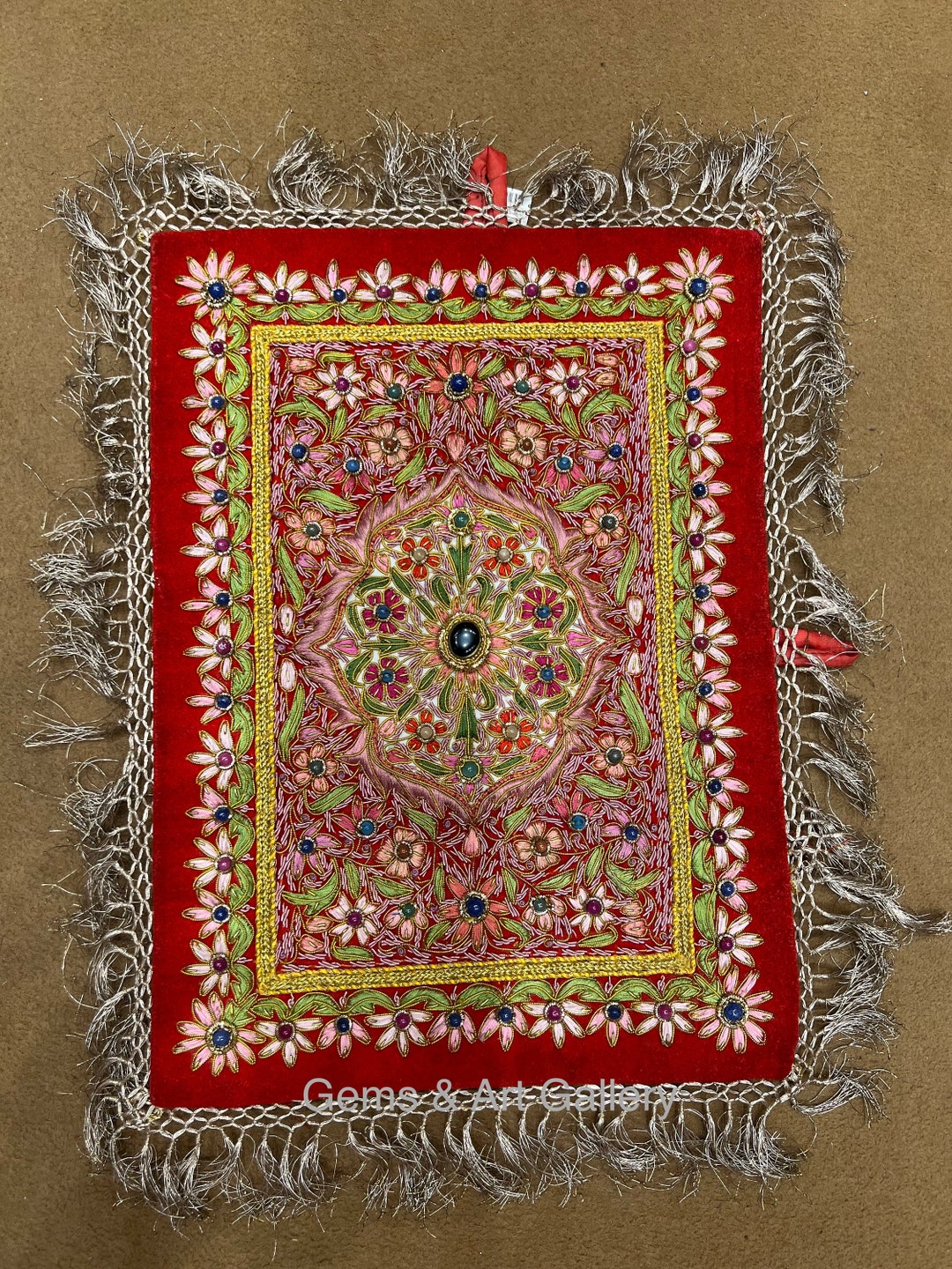 Handcrafted Zardozi Tapestry | Wall Hanging | Indian Zardozi Art | With ...