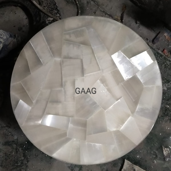 Stellar Selenite Round Table Top, Dining Table, Coffee Table,  ( Customisable)