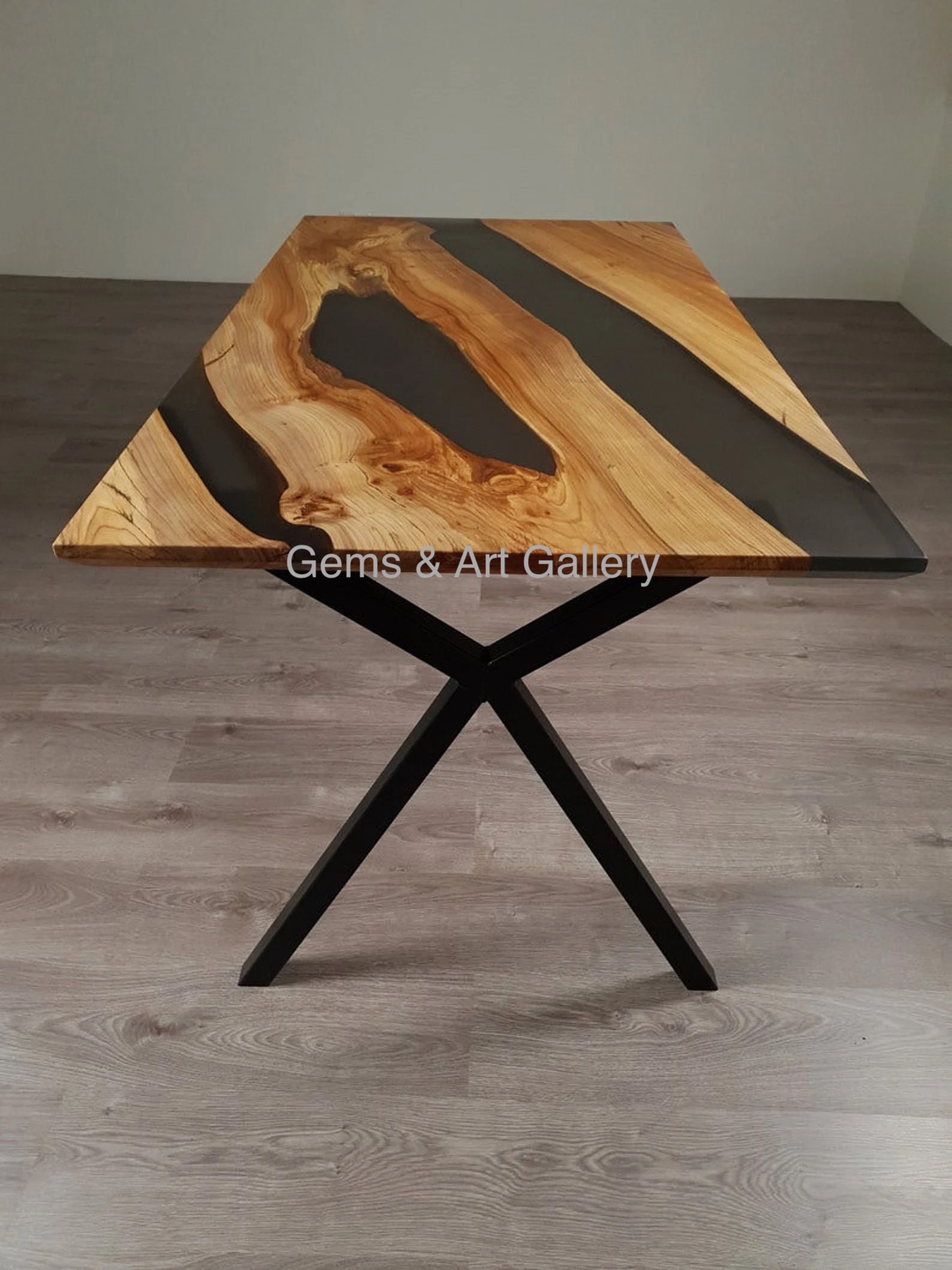 Epoxy Table Top with Acacia Wood | Dining Table Top | Live Edge Wooden Table Top (Customisable)