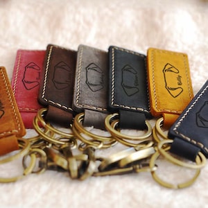 CUSTOM Mothers Day Gift Ideas, Dog Owner Gift Ideas, Dog Gift, Genuine Leather Keyring, Leather Keychain, Pet Portrait, Dog Owner, Dog Mom image 9