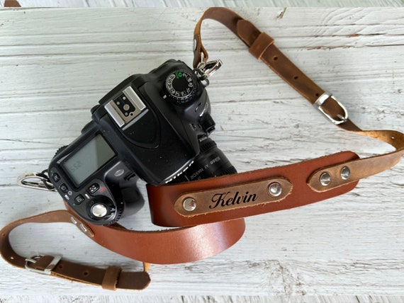 Etsy leather shop camera strap
