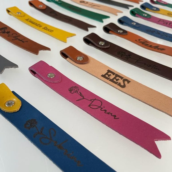 Custom Teacher Appreciation Gift, Personalized Leather Bookmark, Custom Bookmark Gift, Monogrammed Bookmark, Book Lover Gift, Reader Gift