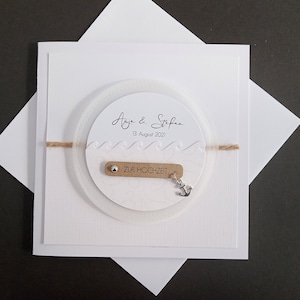 Maritime Glückwunschkarte Hochzeit Hochzeitskarte Geldgeschenk Personalisiert Namen Anker
