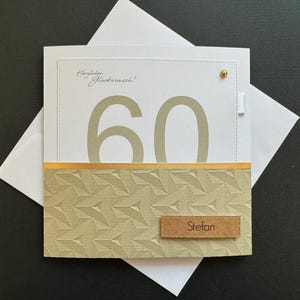Geburtstagskarte zum 18. 20. 25. 30. 35. 40. 45. 50. 60. 65. 70. 75. 80. 90. Geburtstag Mann Frau Zahl Geldgeschenk Personalisiert Name