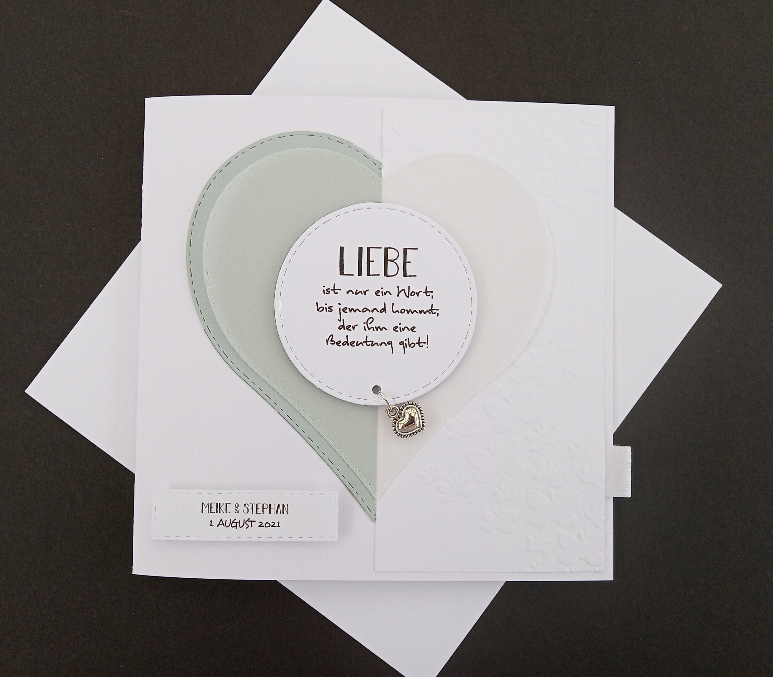 Hochzeitskarte Spruch Herz Geldgeschenk Personalisiert Namen Etsy