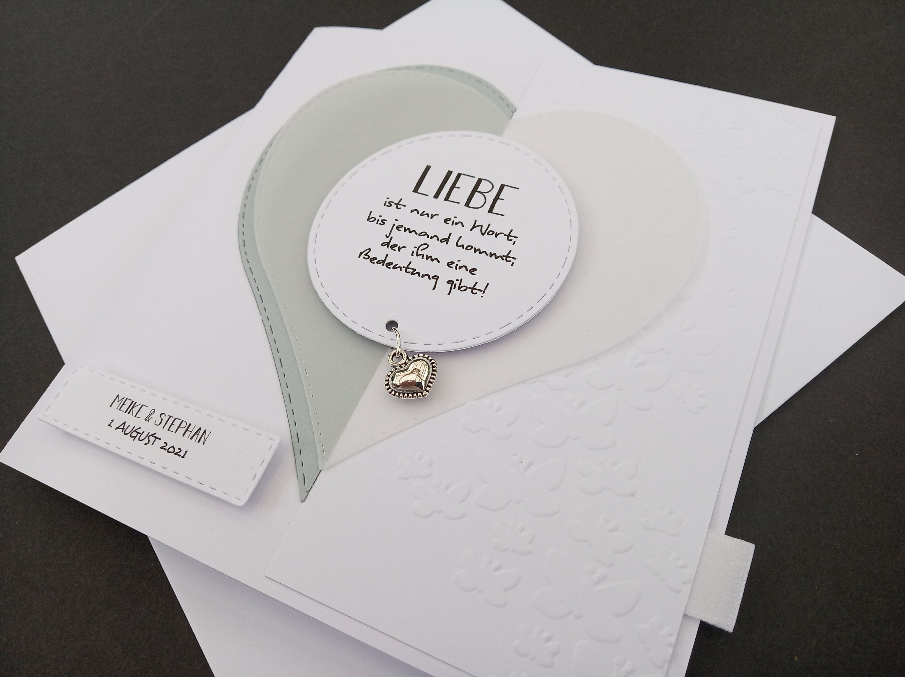 Hochzeitskarte Spruch Herz Geldgeschenk Personalisiert Namen Etsy