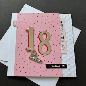 Carte pour le 12ème, 13ème, 14ème, 15ème, 16ème, 17ème, 18ème, 20ème, 30ème anniversaire, cadeau d'argent personnalisé pour fille, nom