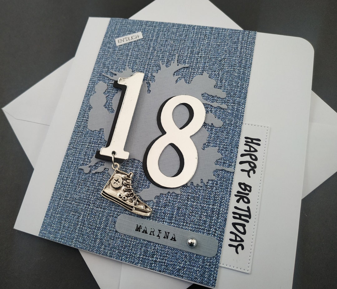 Karte Zum 18. Geburtstag Mädchen Junge Personalisiert Etsy