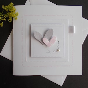 Edle Schlichte Glückwunschkarte Hochzeit Hochzeitskarte Namen Personalisiert Geldgeschenk