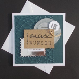 Carte d'anniversaire pour 18e 20e 25e 30e 35e 40e 45e 50e 60e 65e 70e 75e 80e anniversaire homme femme numéro argent cadeau nom personnalisé