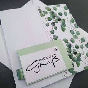 Elegant mourning card condolence card