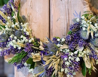 Amour de lavande, Flowerhoop, Fleurs séchées, Fleurs séchées, Couronne sèche