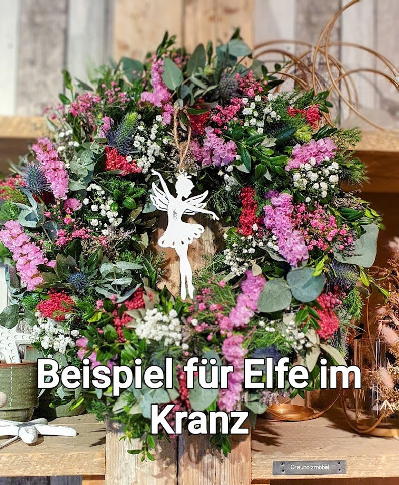 Türkranz rosa-green-HARMONY frischer Naturkranz mit Euca, Buchsbaum, Euphorbia ,Strandflieder, Schleierkraut Bild 9