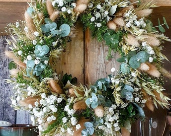 Elf wreath NATURAL COLORS, dried flowers, natural wreath, door wreath, small wreath, vintage, boho