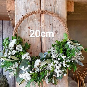 Flowerhoop Wilder Wutz, Naturblumen, frischer Kranz Ring Kordel