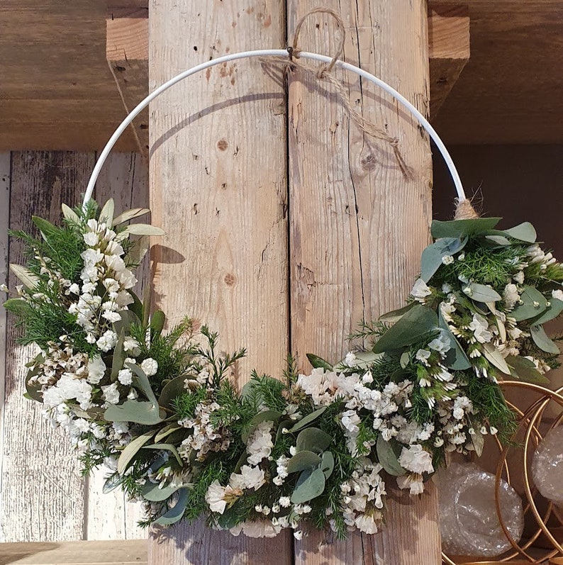 Flowerhoop Wilder Wutz, Naturblumen, frischer Kranz Bild 5