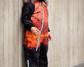 Kids Outdoor overall/Softshell overall/Outdoor jumpsuit/Waterproof windbreaker/Softshell suit/ -  Autumn colours by "Pilveke"