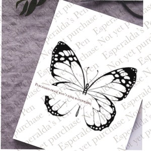 Schmetterling Tattoo Design | Sofortdownload | Tattoo Schablone