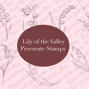 Lily of the Valley Procreate Brushes | Lilies of the valley Procreate Stamps | Seven Lilies of the Valley