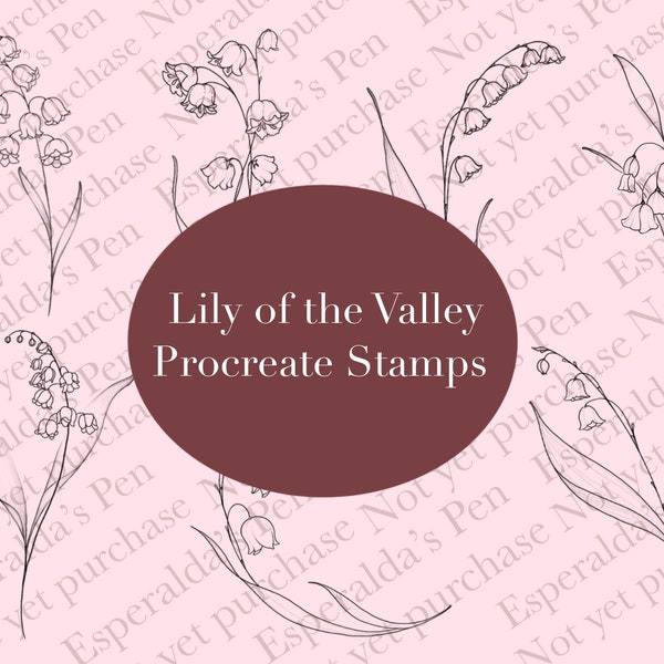 Lily of the Valley Procreate Brushes | Lilies of the valley Procreate Stamps | Seven Lilies of the Valley