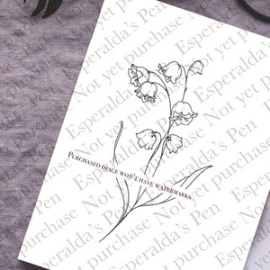 Lily of the Valley Design | Tattoo Design or other Projects | Lilies of the Valley | Instant Download | PNG | JPG