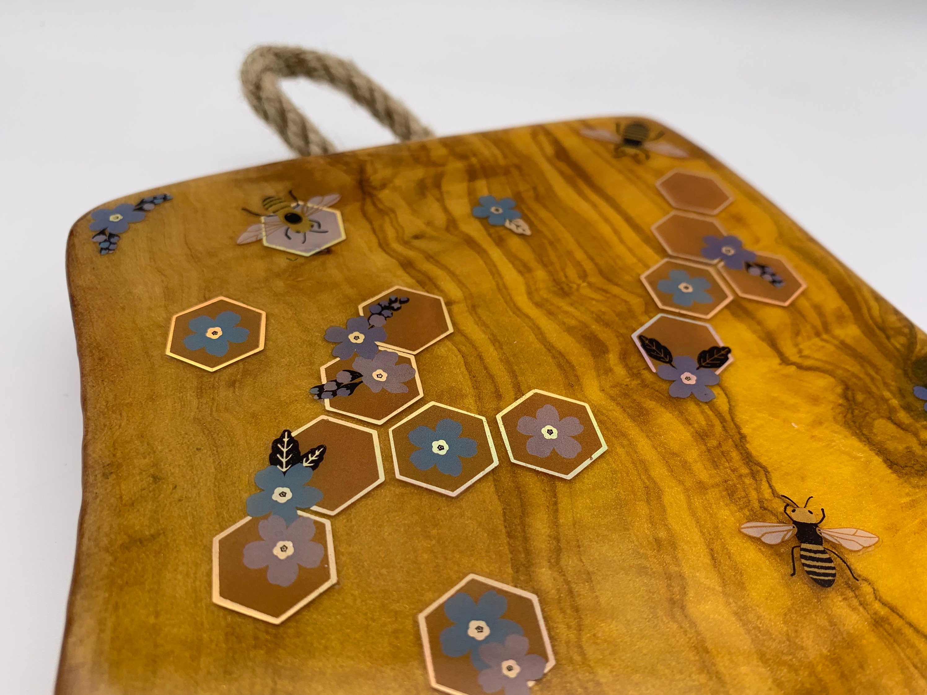 Bees in Honey charcuterie board Etsy