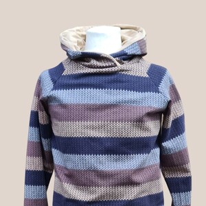 Hoodie jongen meisje French Terry gebreide look 122 kinderkleding top met lange mouwen