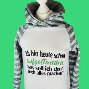 Hoodie 128 Young Girls Organic Jersey French Terry Knitted Children&#39;s Clothing Funny Sayings
