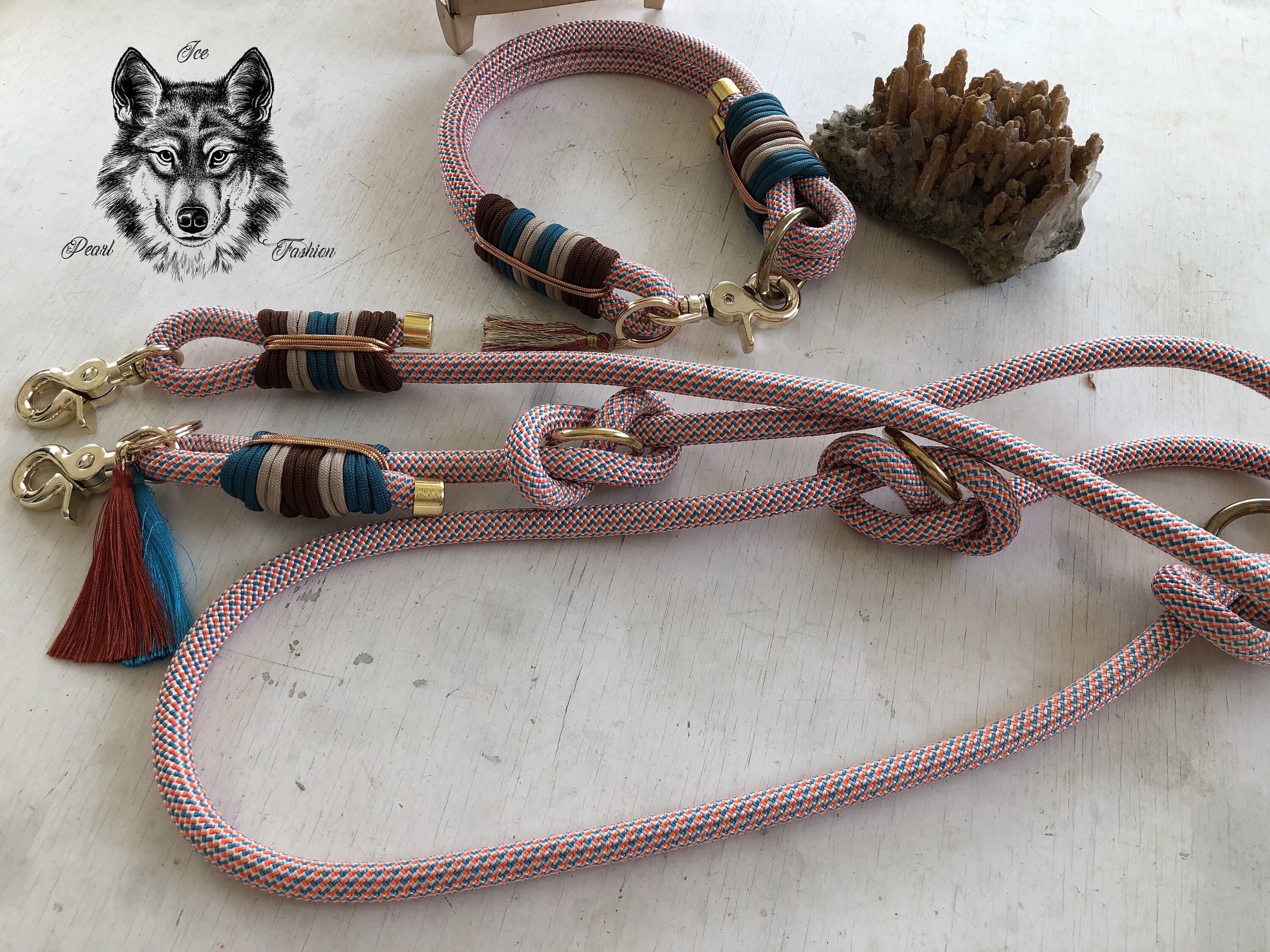 Collier Pour Chien ; Laisse Collar For Dog Leash Paracord
