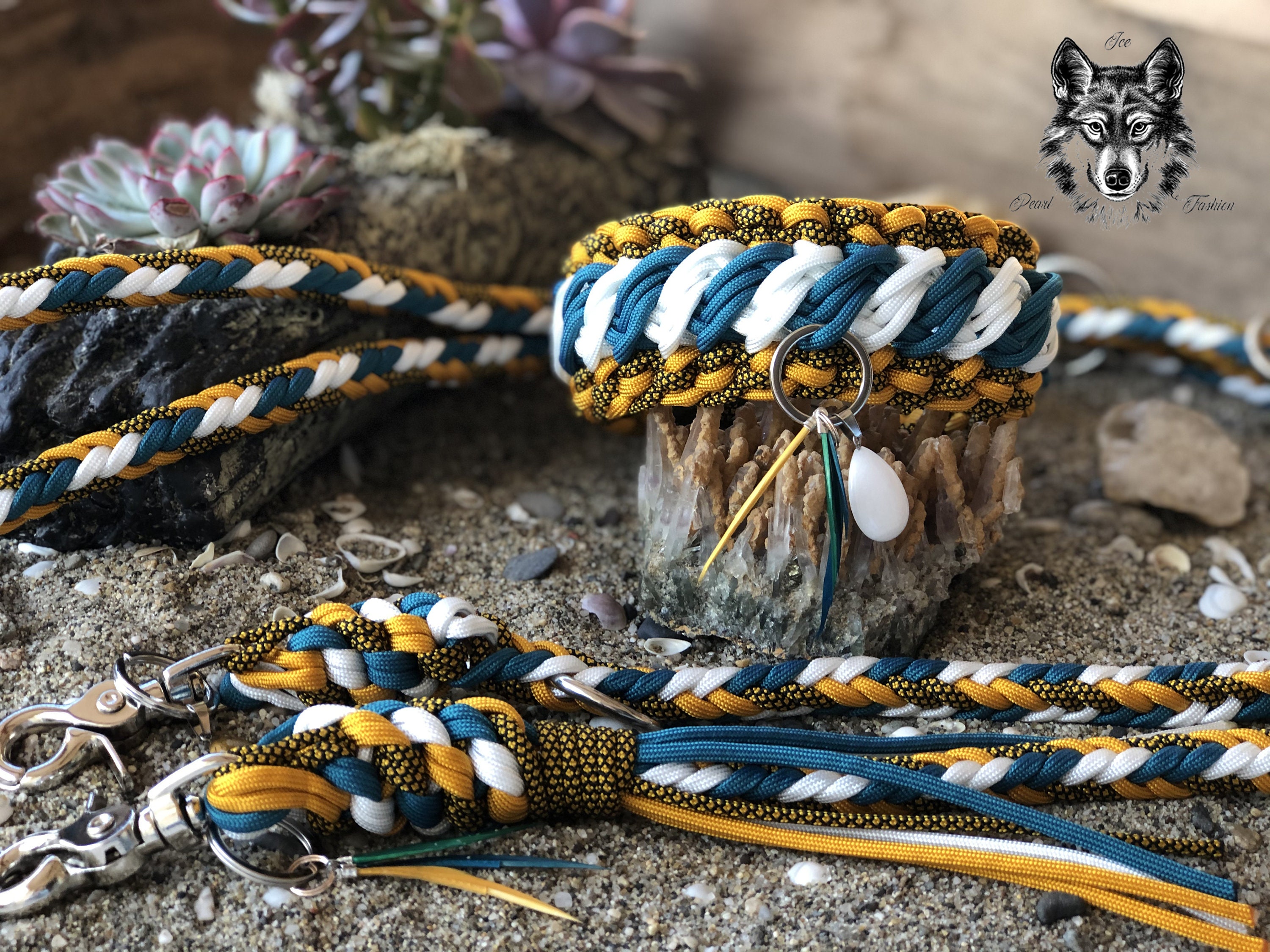 Collier et Laisse Pour Chien; Collar & Leash For Dog; Dog Collar; Leash; Paracord