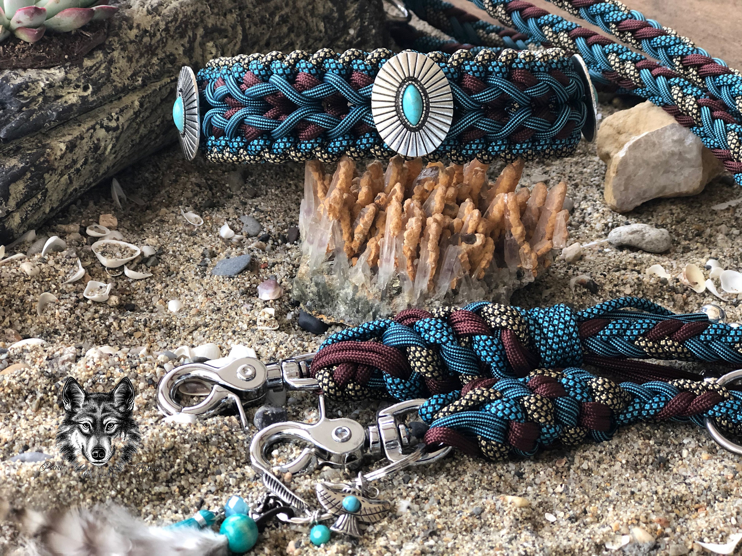 Collier et Laisse Pour Chien; Collar & Leash For Dog; Dog Collar; Leash; Paracord