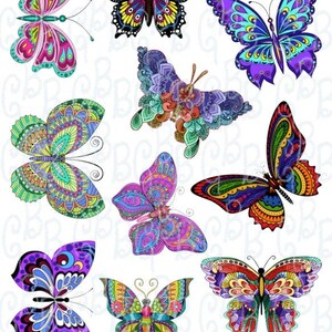 Zen Schmetterlinge Full Sheet Digitaler Download