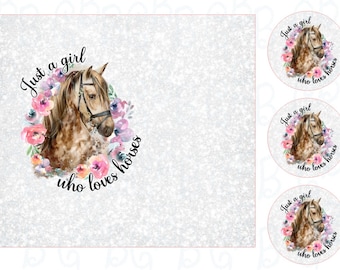 20 oz skinny Straight Digital Download Just a Girl Who Loves Horses