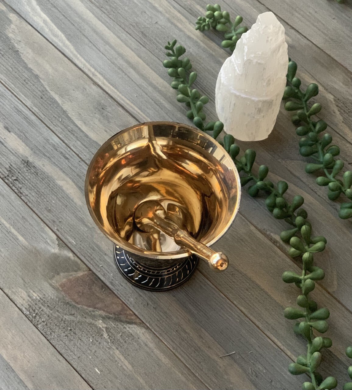 Unique Engraved Mortar and Pestle/solid Brass/black Etsy Sweden