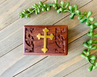 Wooden Box With Cross - Etsy