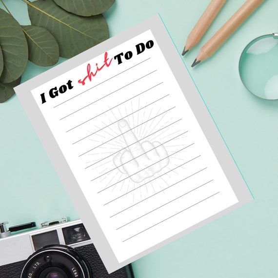 Downloadable To Do List Printable Shit to Do List To-Do | Etsy