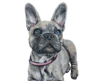 French Bulldog Acrylic Painting