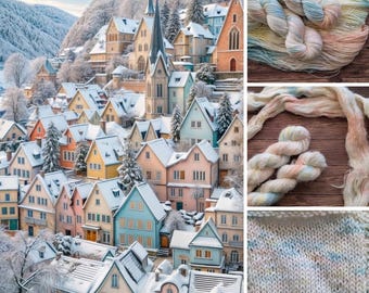 Lyl Sock – Merino-Nylon – Fingern – Um die Welt Lylysurunfil – Januar – Winterdorf